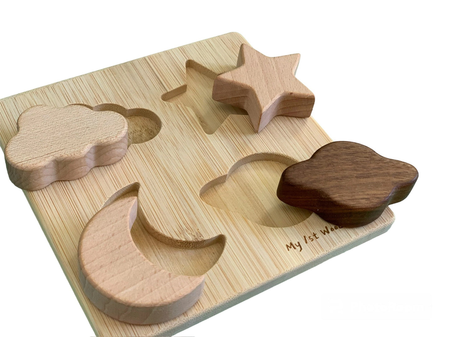 Montessori Star and Moon Puzzle - My 1st Wooden Toy