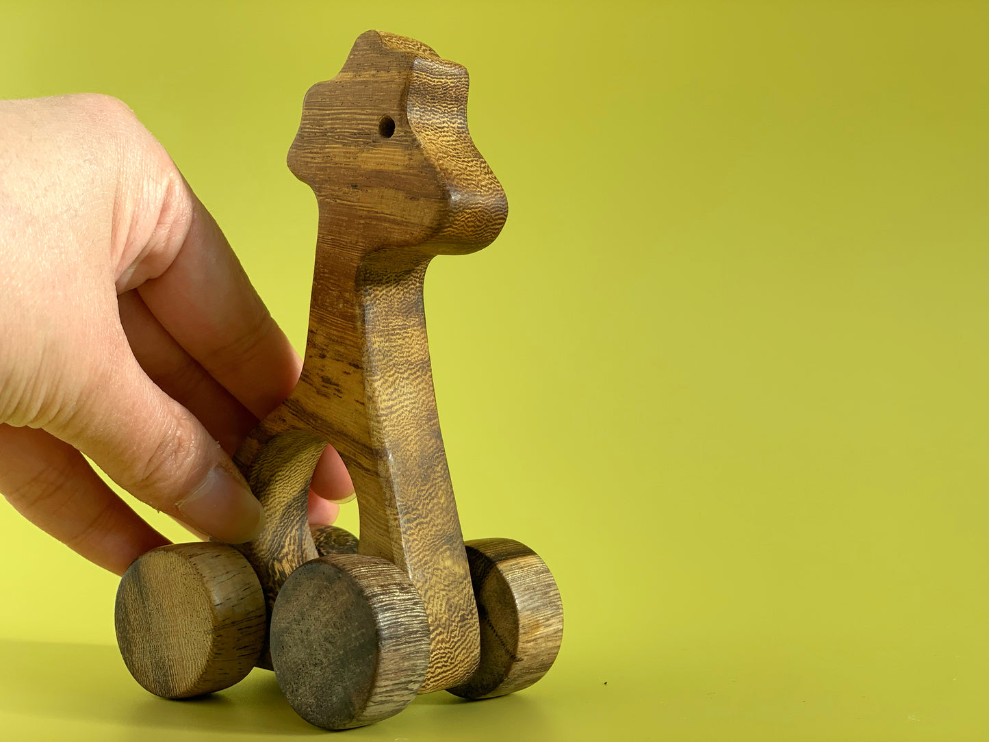 Wooden Giraffe on Wheels - My first wooden toy