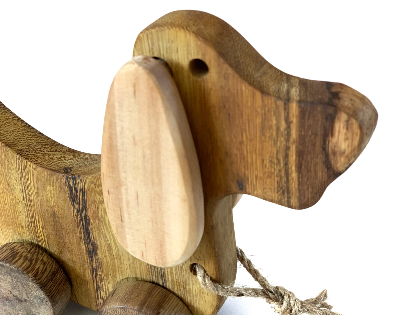 Wooden Dog Pull Toy - My first wooden toy