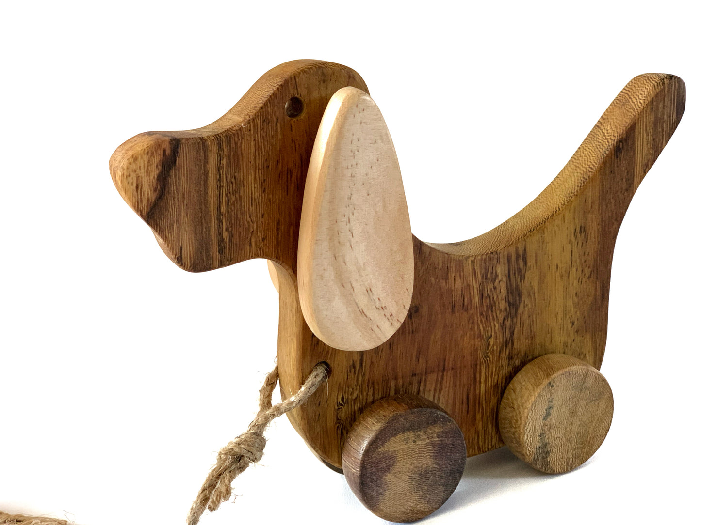 Wooden Dog Pull Toy - My first wooden toy