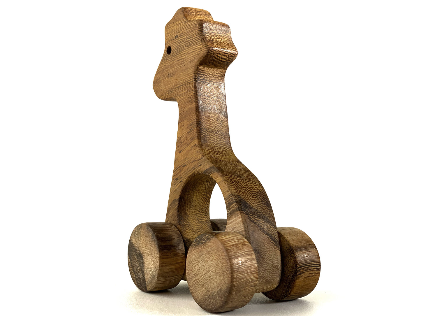 Wooden Giraffe on Wheels - My first wooden toy