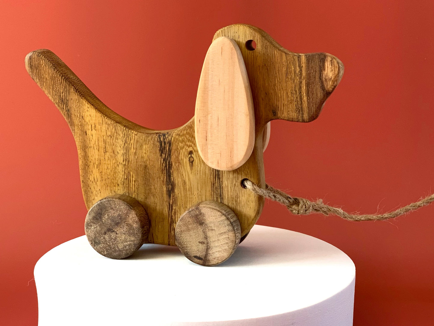 Wooden Dog Pull Toy - My first wooden toy