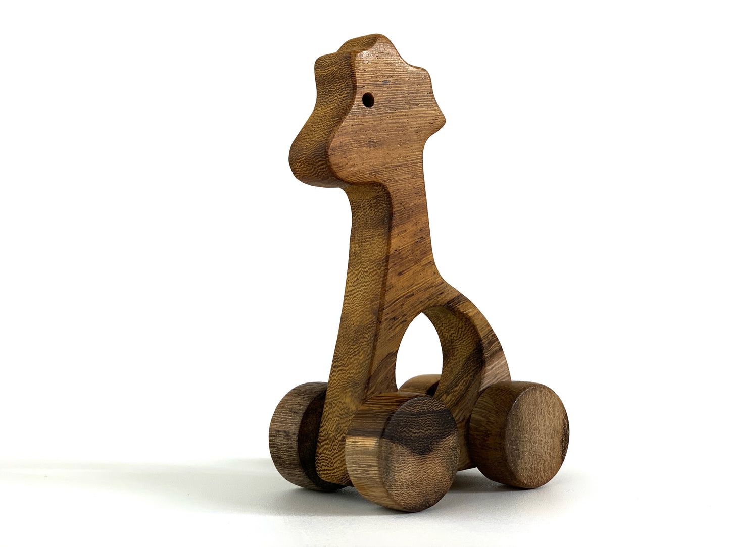 Wooden Giraffe on Wheels - My first wooden toy