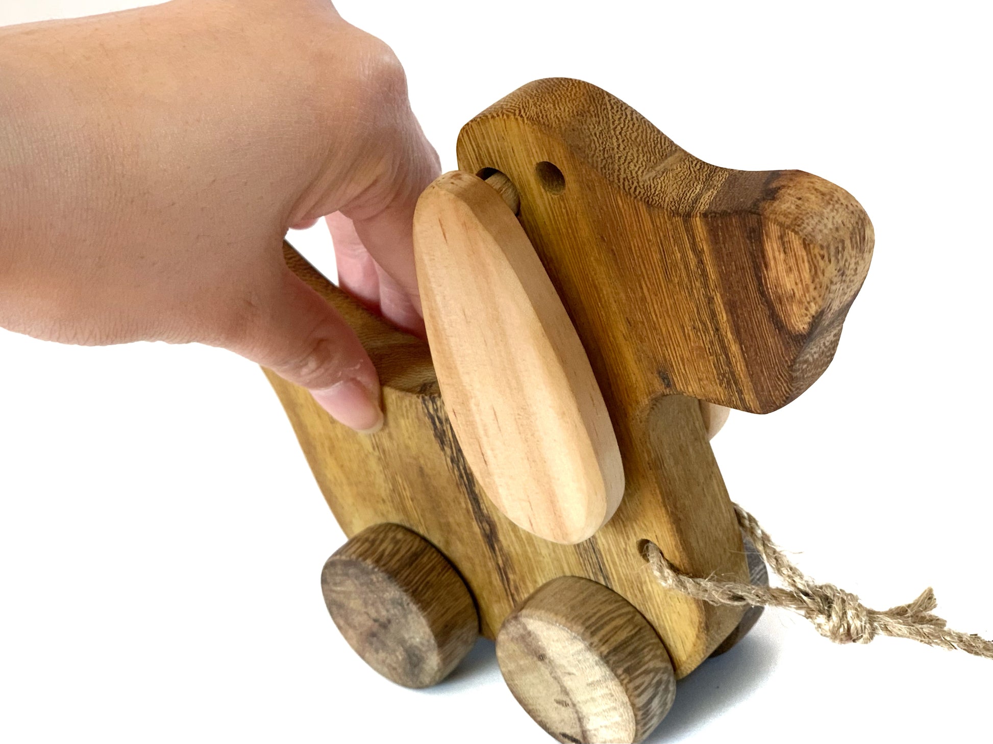 Wooden Dog Pull Toy - My first wooden toy